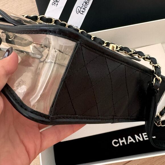 Chanel Timeless medium vinyl and black lambskin leather with real sand inside - Picture 4 of 12